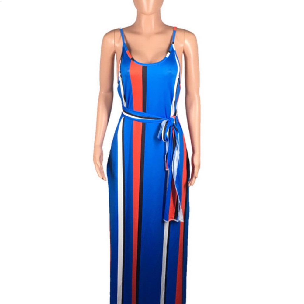 Trendy striped long maxi dresses floor length. - Picture 4 of 7